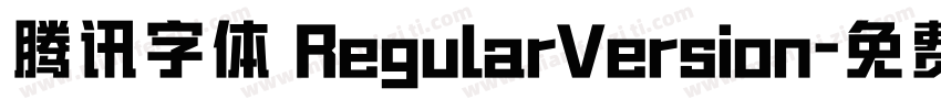 腾讯字体 RegularVersion字体转换